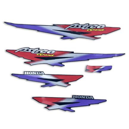 ΑΥΤΟΚΟΛΛΗΤΑ ΣΕΤ HONDA ASTREA GRAND 100 ΜΩΒ-ΚΟΚΚΙΝΟ STICKERS PAR